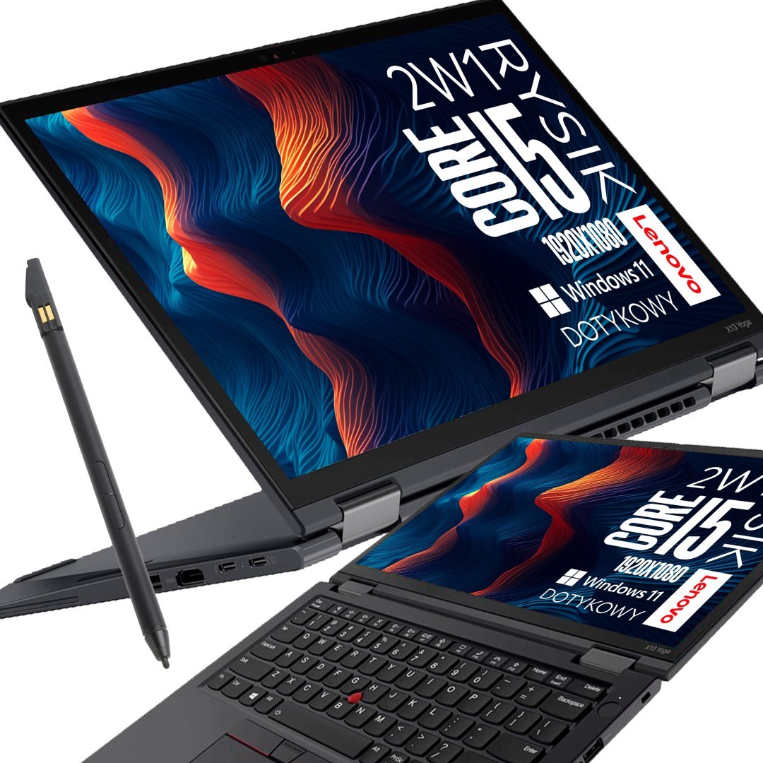 Lenovo ThinkPad X13 Yoga G2 zdjęcie produktu z rysikiem